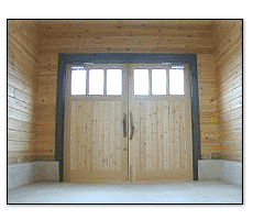 木製のガレージドア